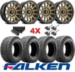 Bronze Wheels Rims Tires 285 70 17 Falken Wildpeak AT3/W All Terrain Fuel Vector. Fixed Price $2295.00.