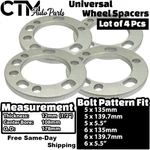 4X 12MM Thick 6X5.5" (6X139.7MM) Universal Wheel Spacer Fit Nissan Infiniti. Fixed Price $32.99.
