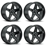 Set 4 22" Voxx Replica Demon Matte Black Wheels 22X9 5X115 20MM Rims. Fixed Price $1528.00.