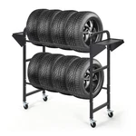 Adjustable Tire Storage Rack Rolling Garage Organization. Fixed Price $85.99.