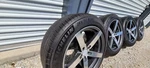 Four 20" Mandrus Arrow 20X10 Gunmetal W/ Mirror Cut Face 5X112 Rim With Tires. Fixed Price $1250.00.