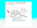 2024 Oem Honda Prologue Air Compressor 85065081 Includes 84978124 & 84836453. Fixed Price $85.00.