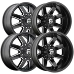 (SET-4) Fuel D538 Maverick 17X6.5 8X200 Black Milled -140MM Wheels Rims Inch. Fixed Price $1320.00.