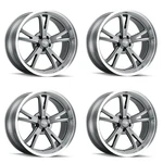 Set 17" Ridler 606 17X7 Grey Machined Lip 5X4.5 Wheels 0MM Rim Ford Jeep. Fixed Price $999.96.