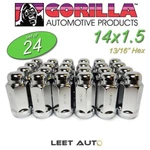 (24PC.) Gorilla Lug Nuts, 14X1.50, Duplex Length, Chrome, Bulge Acorn, 91148XL. Fixed Price $44.88.