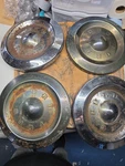 1955-1960 Ford Thunderbird Fairlane? 10.5" Poverty Dog Dish Caps. Fixed Price $125.00.