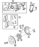 Genuine Mopar Brake Hub And Bearing Left 68081028AA. Fixed Price $227.36.