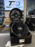 22" Staggered Road Force Wheels RF22 Gloss Black Rims 22X9 & 22X10.5 5X112. Fixed Price $1995.00.
