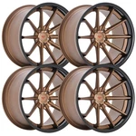 (SET-4) Ferrada FR4 20X9 5X120 Bronze Black 20MM Wheels Rims Inch. Fixed Price $2620.00.