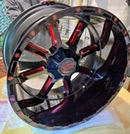 24X14 Kmc Xd 838 Mammoth Wheels 8X6.5 Black Red New Set Of. Fixed Price $1599.00.