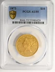 1873 Liberty Head $10 Pcgs Au 55. Fixed Price $65700.00.