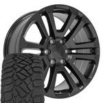 Oe Wheels CV99 20X9 Srtin Black & 275/55R20 R/t Tires Set 6X139.7 31ET. Fixed Price $1809.00.