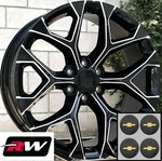 20 X9" Inch Rw 5668 Wheels For Chevy Truck Black Milled Rims 6X139.7 +24 Set. Fixed Price $1269.00.