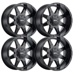 (SET-4) G-fx TR12 17X9 8X170 Matte Black 12MM Wheels Rims Inch. Fixed Price $796.00.