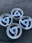 15 Vintage Wheels Rims Alloy Tri Spoke Three American Racing. Fixed Price $549.00.