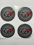 Corvette C5 Wheel Cap Stickers Set 4PCS 3D Domed Resin Center Emblem Decals. Fixed Price $28.41.
