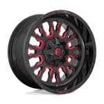 17X9 Fuel D612 Stroke Gloss Black Red Tinted Wheel 5X4.5/5X5 (-12MM). Fixed Price $272.00.
