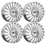 (SET-4) Strada Tornado 22X9.5 5X115/5X120 13MM Chrome Wheels Rims Inch. Fixed Price $1956.00.