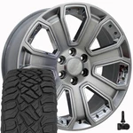 Oe Wheels CV93 20X8.5 Hyper Rims & 275/55R20 R/t Tires, Tpms Set 6X139.7 +31ET. Fixed Price $2049.00.