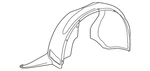 Genuine Volkswagen Fender Liner 561-805-911-F-9B9. Fixed Price $137.32.