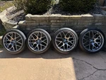 Vmr V710 19 Stagered Wheel Set Front And Rear Graphite With Continental Tires. Fixed Price $1120.00.