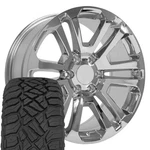 Oe Wheels CV99 20X9 Chrome Rims & 275/55R20 R/t Tires Set 6X139.7 31ET. Fixed Price $2161.00.