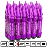 Sickspeed 24 Pc Purple 1/2" Long Spiked Steel Extended Lug Nuts Rims 14X1.5. Fixed Price $120.88.