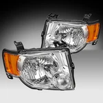 Fit 2008-2012 Ford Escape Suv Chrome Headlights Assembly Amber Corner Lamps Pair. Fixed Price $65.49.