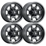 (SET-4) Vision Atv 415 Bomb 14X7 4X110 38MM Matte Black Wheels Rims Inch. Fixed Price $371.00.