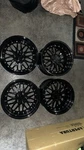 Esr SR05 18X9.5 5X120 +22 Gloss Black Rims. Fixed Price $1200.00.
