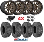 Fuel Rebel 6 Bronze Wheels Rims Tires 285 75 17 Bfgoodrich KO2 Package. Fixed Price $2995.00.