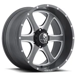 20X12 Hostile H105 Exile Iron Cut (anthracite Gry) Wheels 6X135 (-44MM) Set Of. Fixed Price $1394.40.
