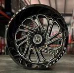 Hardcore Offroad HC25 22X12 8X170 -44 125.2 Gloss Black & Milled-set. Fixed Price $1800.00.
