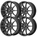 (set Of 4) Motegi MR127 CS10 17X8 5X4.5" +38MM Satin Black Wheels Rims 17" Inch. Fixed Price $1076.00.