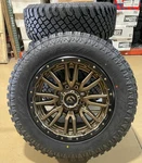 20X9 Fuel D681 Rebel Bronze Wheels 295/60R20 34" At Tires 8X180 Gmc Sierra 2500. Fixed Price $2849.05.