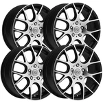 (set Of 4) Drag R15 17X7.5 5X4.5"/5X120 +40MM Black/machined Wheels Rims. Fixed Price $676.96.