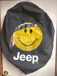 Jeep Wrangler Unshaven Smiley Face Bandana Spare Tire Cover Mopar. Fixed Price $99.99.