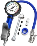 Tire Pressure Gauge With Inflator Longer Hose Heavy Duty Air Chuck 100PSI. Fixed Price $39.78.