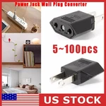 5-100X New Europe To Usa Power Jack Wall Plug Converter Travel Adapter. Fixed Price $6.99.