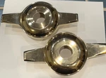 Lowrider Wire Wheel 2 Wing Cut Gold Knockoffs Pieces Left Side. Fixed Price $70.00.