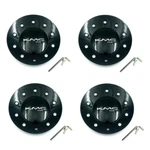 Set Of 4 Kmc 677 D2 Gloss Black Wheel Center Hub Cap For All Sizes. Fixed Price $112.60.