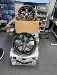 Staggered Set 4 Vossen Wheels HF5 21X9 +30 & 21X10.5 +38 5X120 Gunmetal Tesla. Fixed Price $3149.95.