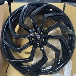 24" Lexani Shadow Staggered Wheel 24X9 24X10 5X115 +15 Gloss Black Rim. Fixed Price $2199.99.