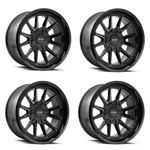 Set 4 18" Mayhem Intrepid 18X9 8X6.5 -12MM Gloss Black Wheels Lifted Truck Rims. Fixed Price $1199.96.
