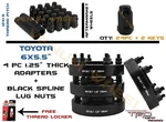6X5.5" Hub Centric Wheel Adapter 1.25" + 24PC Spline Lug Nuts Toyota Offroad. Fixed Price $135.74.