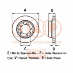 Brake Disc 709-07080G Iap Quality Parts For Hyundai. Fixed Price $128.66.