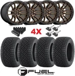 Fuel Bronze W/ Black Lip Wheel Tire A/t All Terrain 275 70 18 F-150 F150 33 Set. Fixed Price $2295.00.
