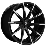 22X9" Lexani Wheels CSS-15 Black With Machined Tips Rims. Fixed Price $2741.00.