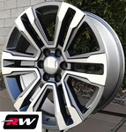 (4) X9" Denali Style Machined Gray Wheels Fits: 1999-2025 Chevy Suburban. Fixed Price $1149.00.