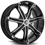 22X9.5 Diablo Wheels Dna Black With Chrome Inserts Rims (4PCS) A1. Fixed Price $2009.00.